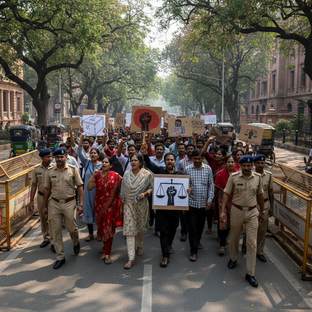 Delhi Protests Over Voter Roll Changes: What to Know — image 1